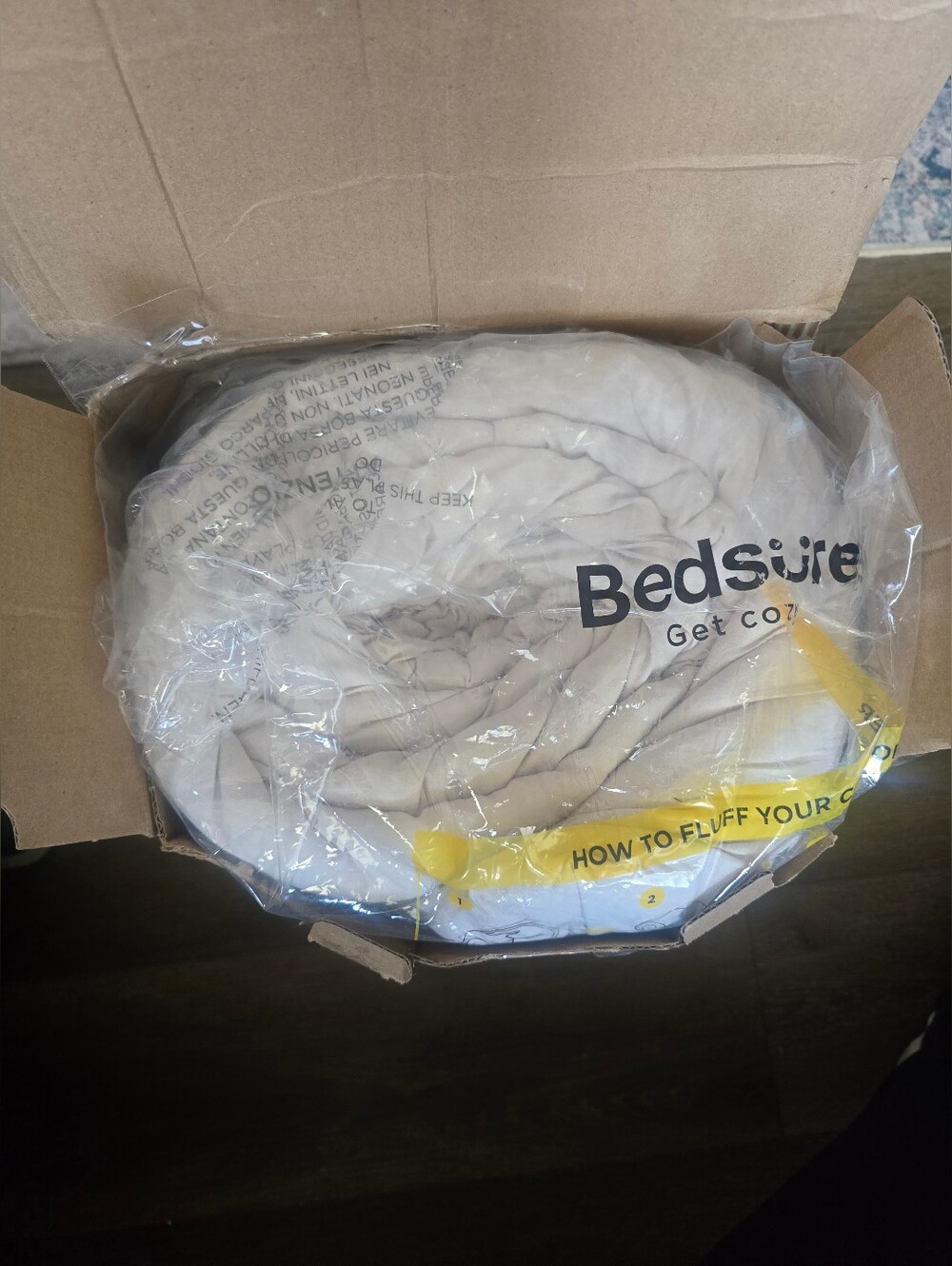 Bedsure Oversized King Comforter Set Soft Prewashed for All Season Beige 3 Piece - Picture 9 of 12